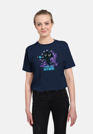 MINECRAFT FEAR THE WITHER - Print T-shirt - navy blue