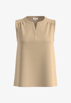 s.Oliver MIT AUSSCHNITT - Top - beige