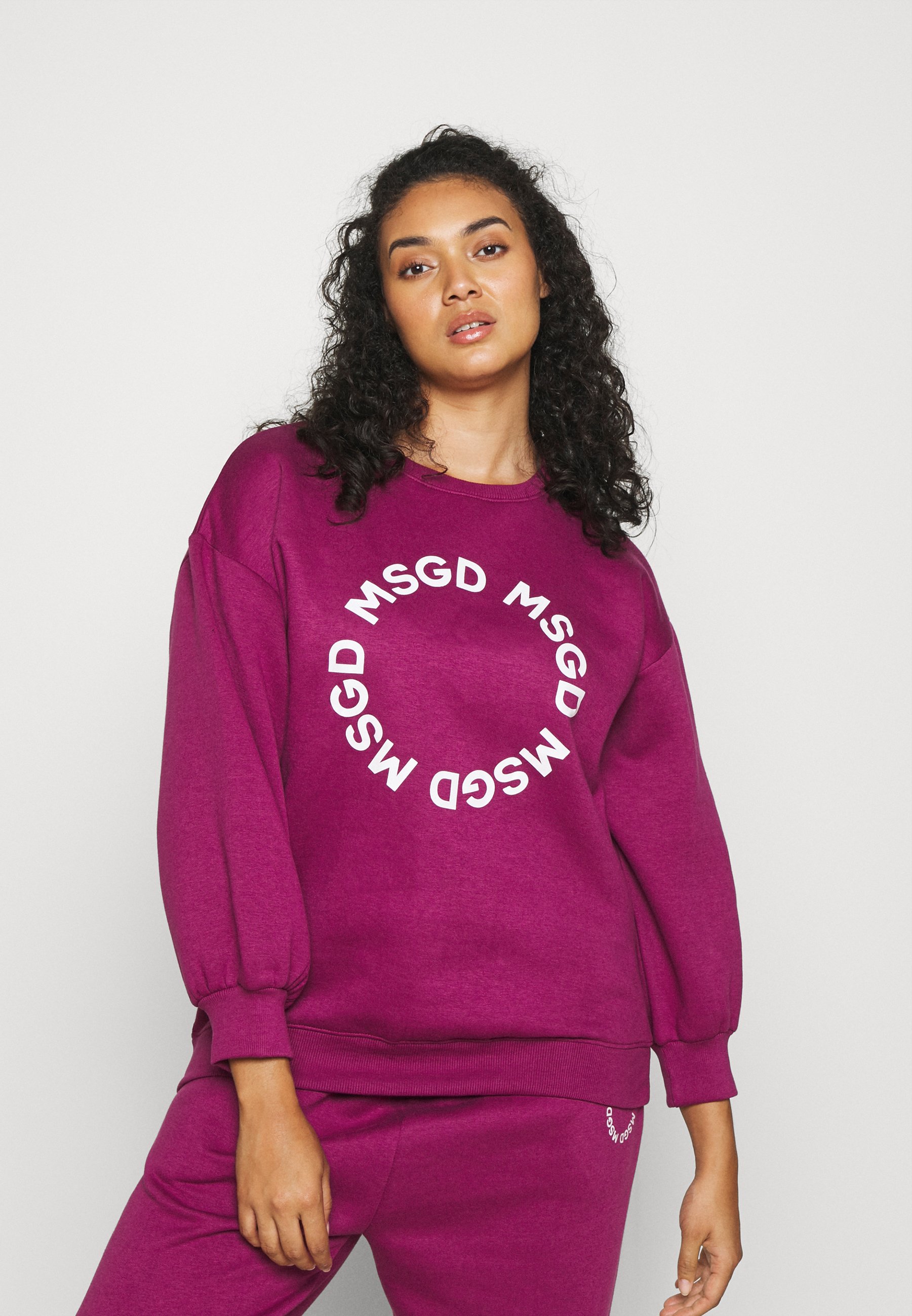 fuchsia pink sweatshirt