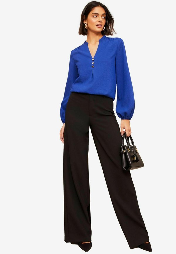 REGULAR FIT - LONG SLEEVE NOTCH NECK - Bluse