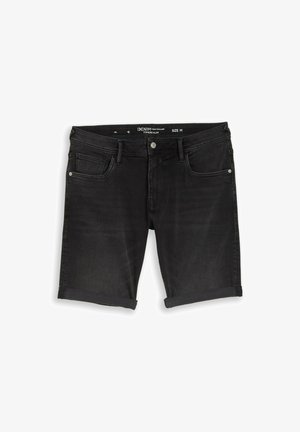 TOM TAILOR DENIM, TTPIERS SLIM JEANS SHORTS MIT SUPERSTRETCH - Short en jean - used dark stone black denim