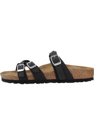 FRANCA OILED LEAT  - Sandals - schwarz