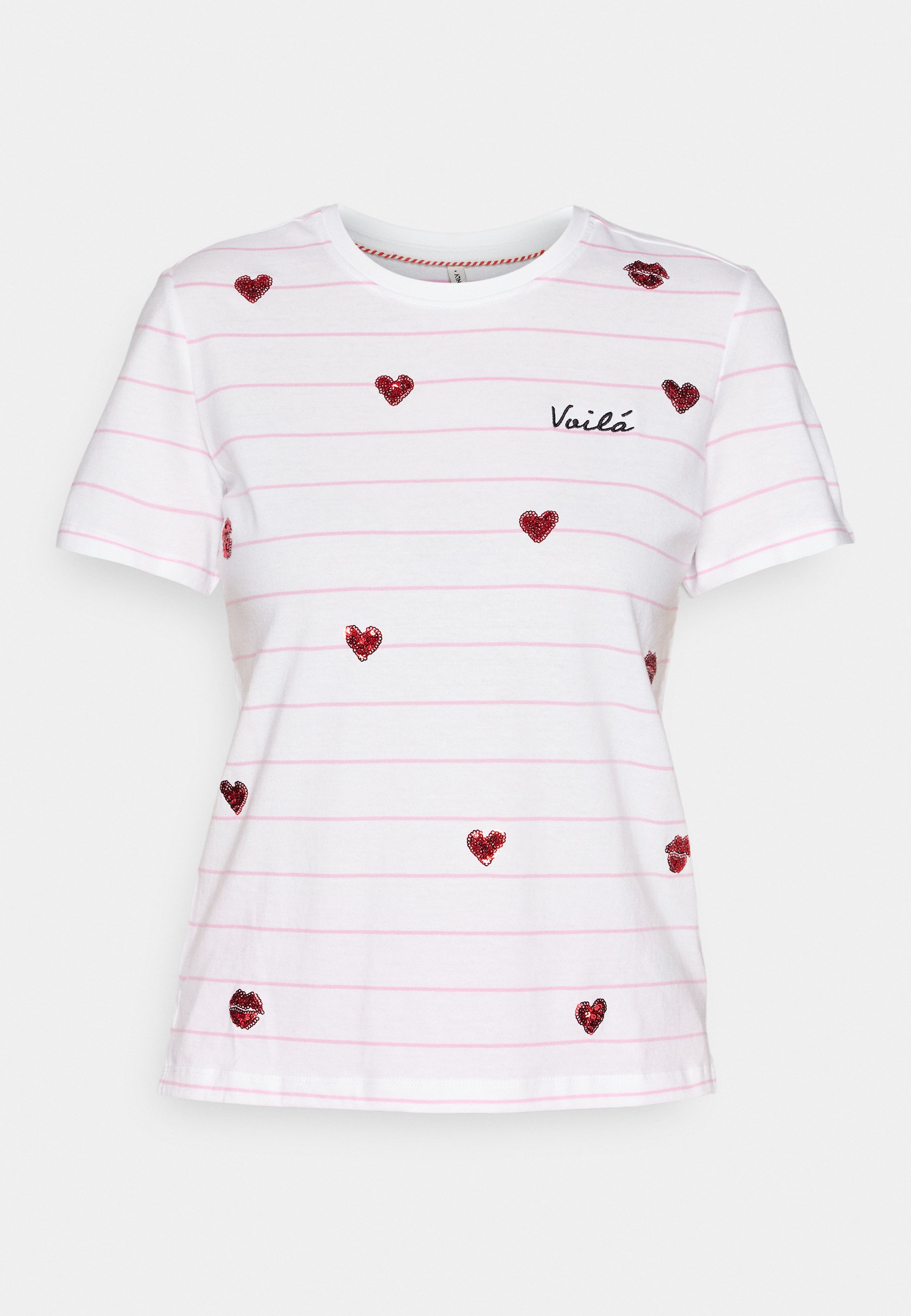 ONLY ONLKITA LIFE HEART TOP BOX - Print T-shirt - bright