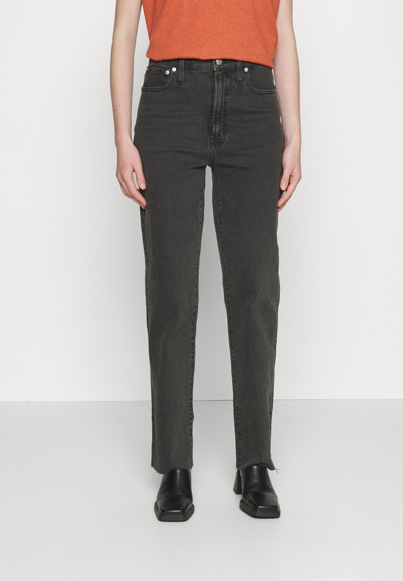 Madewell RAW HEM - Calças de ganga de perna direita - lunar wash