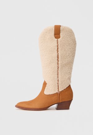 MYKEL PLUSH - Stivali texani / biker - caramel