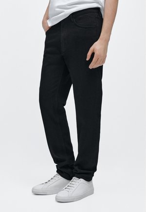Massimo Dutti Džíny Straight Fit - black