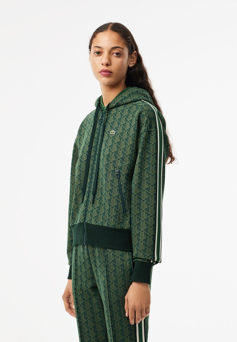 Lacoste Tröja med dragkedja - sinople khaki