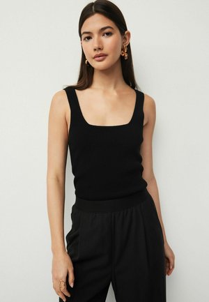 Next SQUARE NECK - Top - black