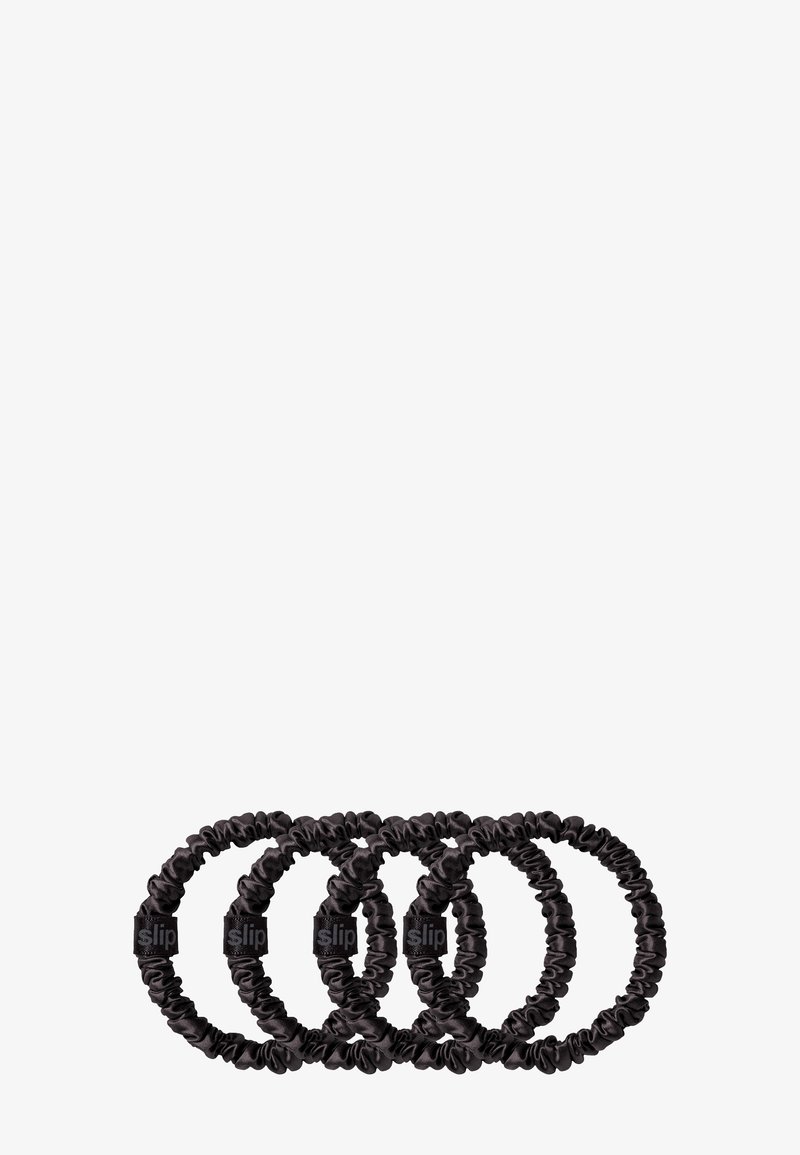 Slip - PURE SILK SKINNY SCRUNCHIES - Hair styling accessory - black, Enlarge