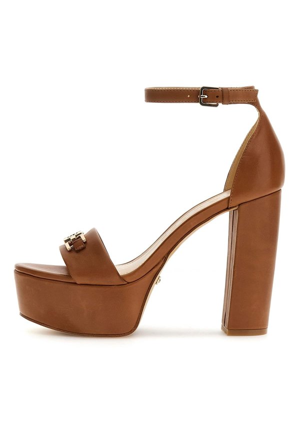 SETTLE - Plateausandalette - marron