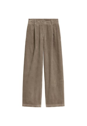 Marc O'Polo, MARC O'POLO BREITCORDHOSE WIDE AUS BIO-BAUMWOLLE - Trousers - stone taupe