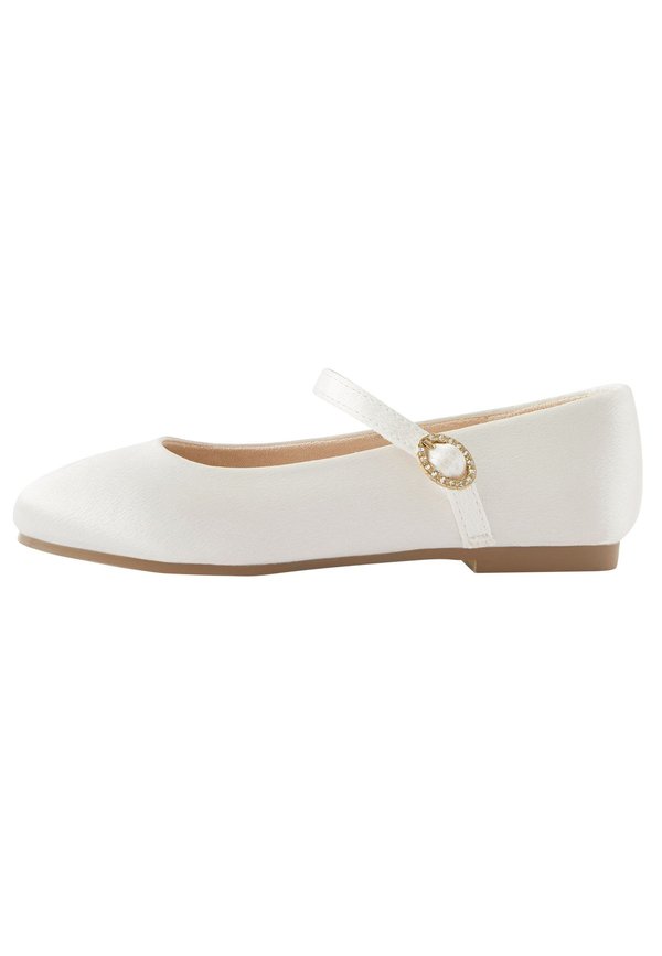 OCCASION WIDE FIT - Riemchenballerina - ivory satin stain resistant bridesmaid