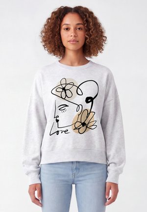 watapparel SELF LOVE - Sweatshirt - cool heather grey