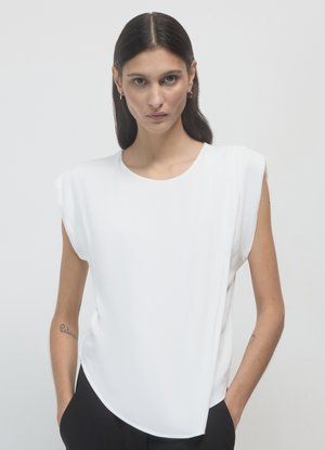 Calliope A PIEGHE - Camicetta - bianco lana