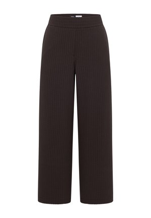Cecil, WIDE LEG HOSE IN SEERSUCKER-QUALITÄT - Housut - brown cacao