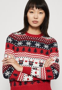 ONLY Tall ONLXMAS REINDEER O NECK BOX - Maglione - chili pepper/night sky