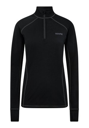WITH ZIP - Long sleeved top - black