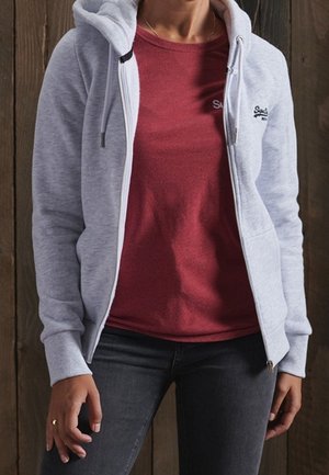 Mikina na zip - light grey