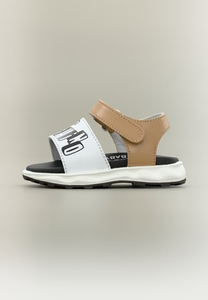 UNISEX - Sandals - white/tan/black