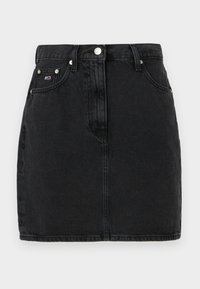 MOM SKIRT  - Minifalda - denim black