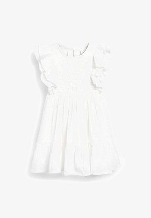 FABRIC MIX - Vestito di maglina - white