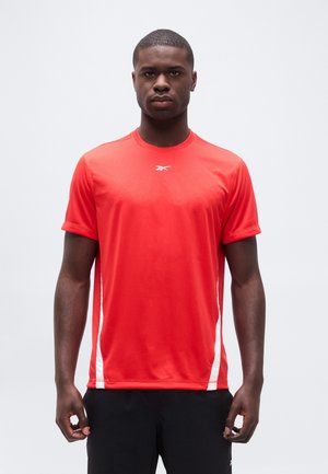 ID TRAIN BLOCKED - Potiskana majica - sport red/white