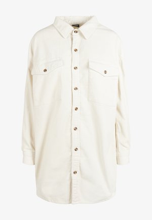 LADIES LONG CORDUROY OVERSHIRT - Pogājama blūze - whitesand