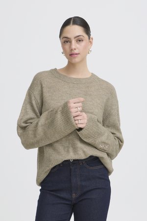 ICHI IHBALING - Strickpullover - sepia tint melange