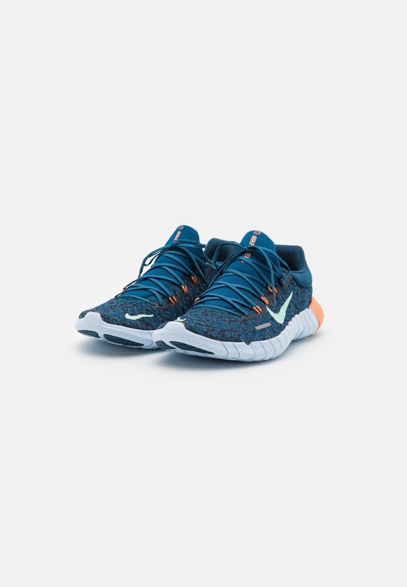 Nike Performance FREE RN 5.0 NEXT NATURE - Laufschuh Natural running - blue/mint foam/orange trance/black/celestine blue/blau - Zalando.de