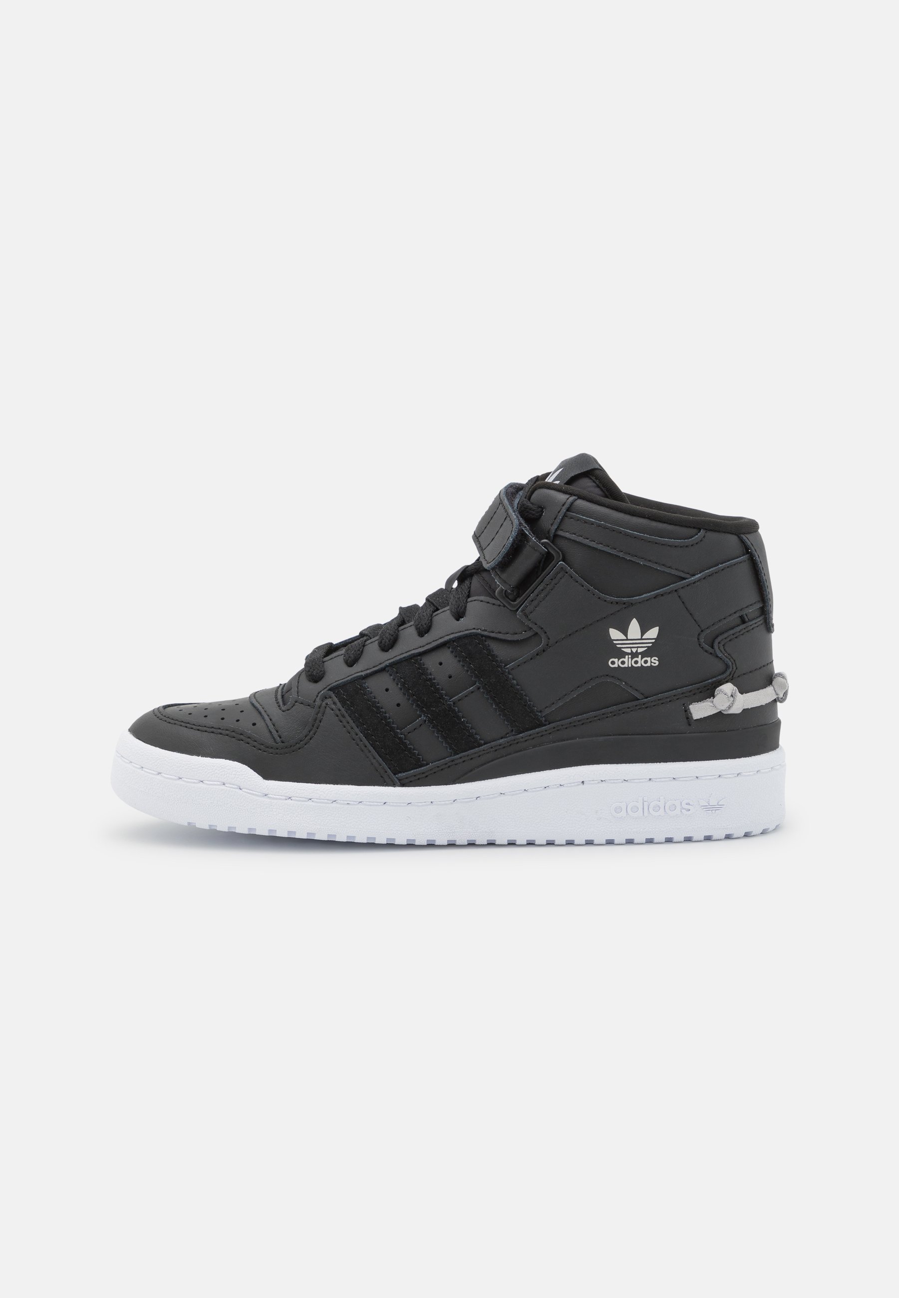 adidas Originals FORUM MID - Sneakers hoog - core black/footwear white/acid  orange/zwart - Zalando.be