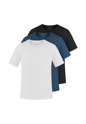 3 PACK - T-Shirt basic - marine/schwarz/weiß