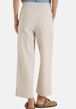 Cecil, WIDE LEG HOSE IN SEERSUCKER-QUALITÄT - Pantalon classique - grain beige