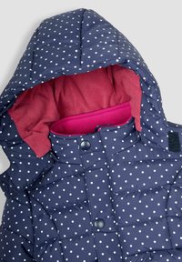 JoJo Maman Bébé APPLIQUE PUFFER - REGULAR FIT - Žieminis paltas - navy white dot