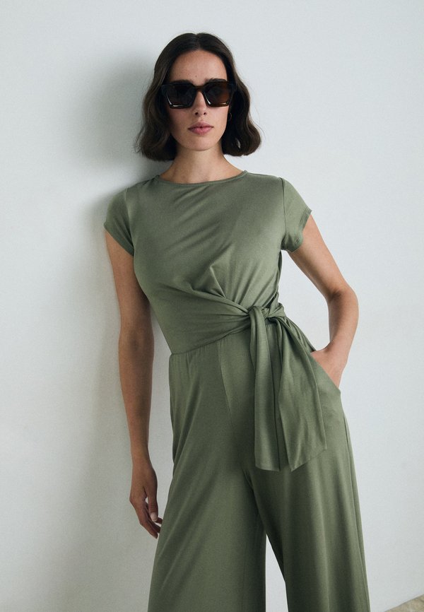 OVERALL CULOTTE FRONT TWIST - Beach accessory - khaki3