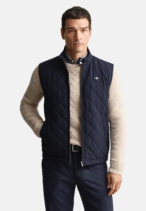 GANT QUILTED WINDCHEATER VEST - Smanicato - EVENING BLUE