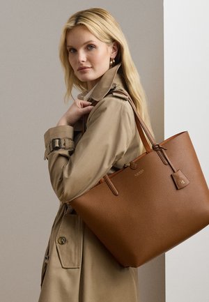 Lauren Ralph Lauren FAUX-LEATHER LARGE REVERSIBLE TOTE BAG - Τσάντα Tote - brown/orange