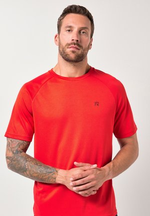 FLEXNAMIC FITNESS HALBARM RÜCKEN QUICKDRY - T-paita - poppy red