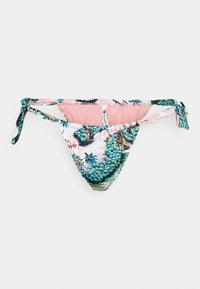 Tommy Jeans HERITAGE KNOT RISE SIDE TIE PRINT - Bikinio apatinė dalis - hawaiian tickled pink