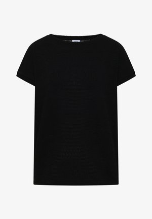 Cecil, T-SHIRT MIT BOATNECK IM AJOUR-LOOK - T-shirts basic - black