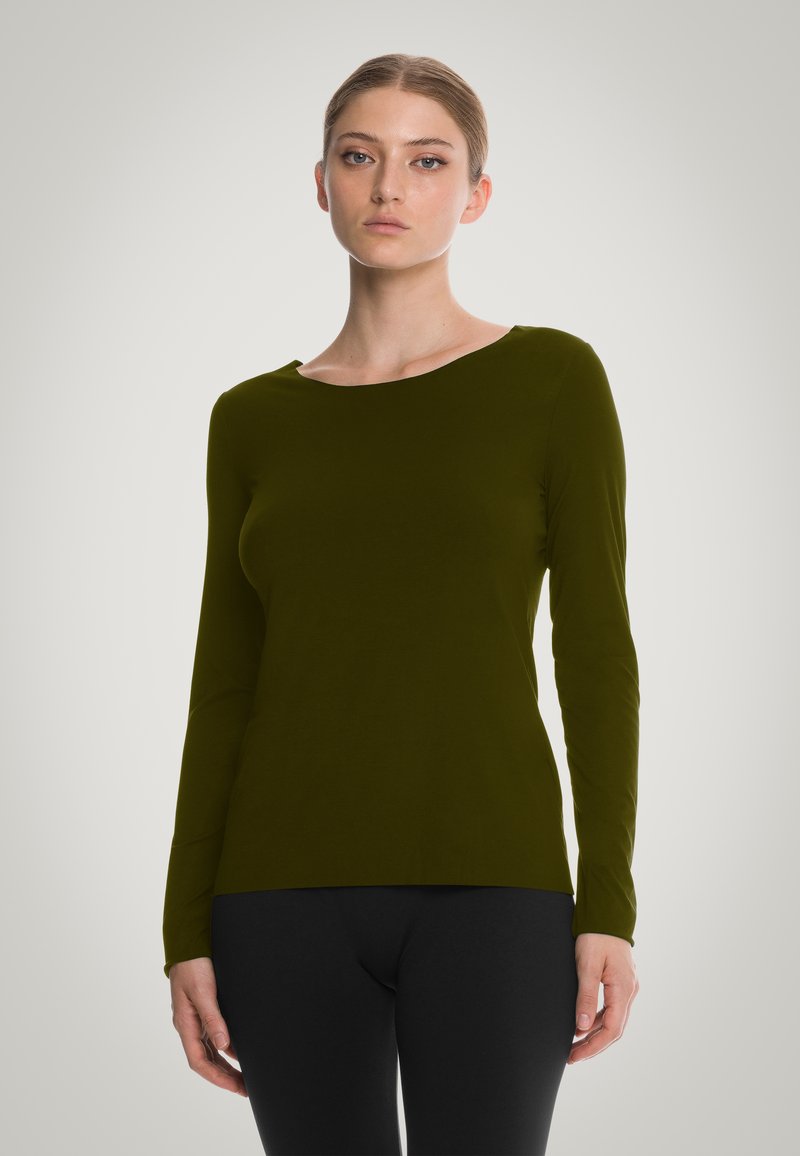 Wolford AURORA PURE - Langarmshirt - dark earth green