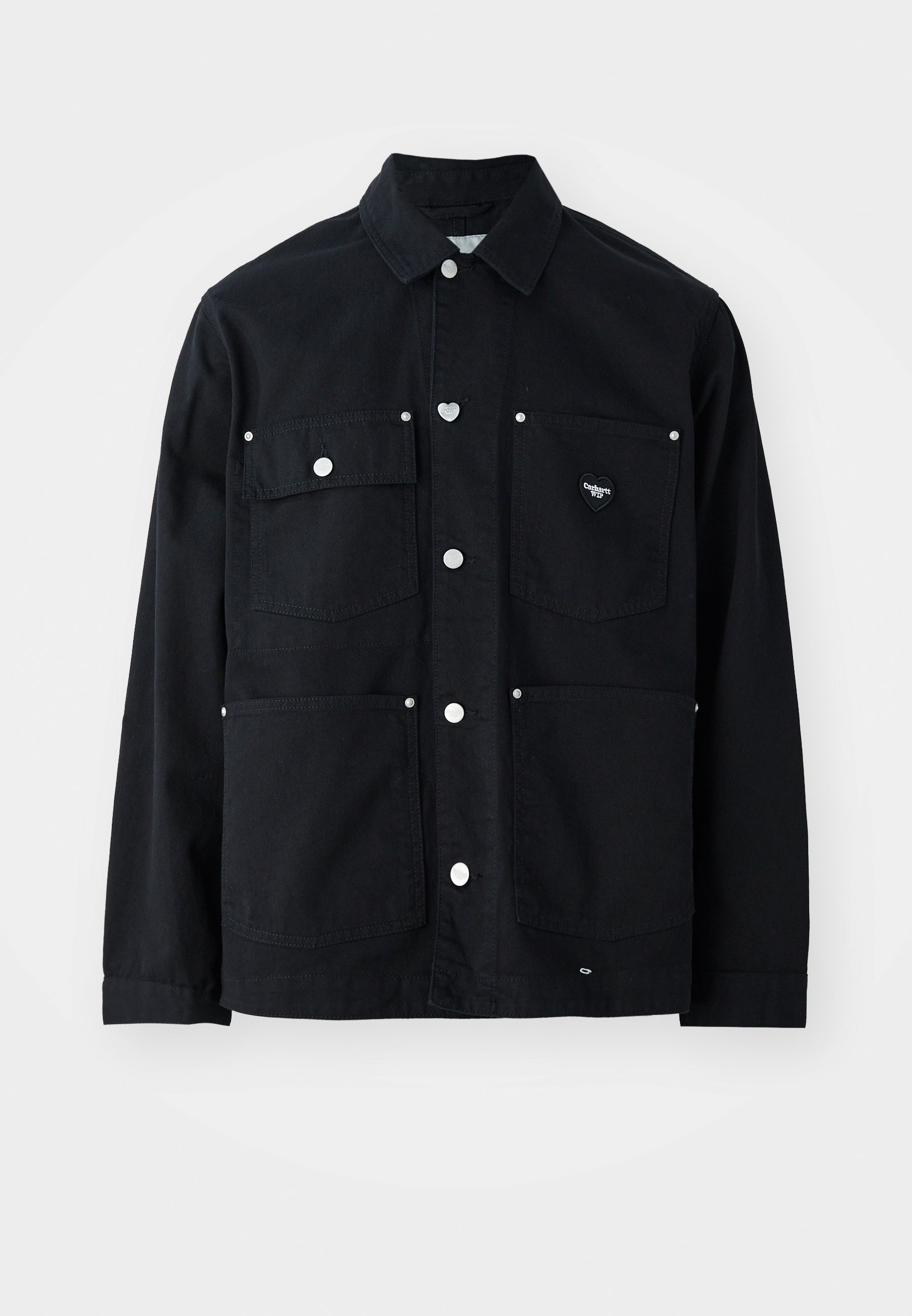 Carhartt WIP DREWE CHORE - Denim jacket - black rinsed/black