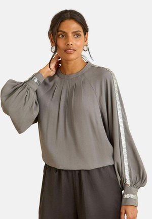 REGULAR FIT - CREW NECK - Bluse - grey