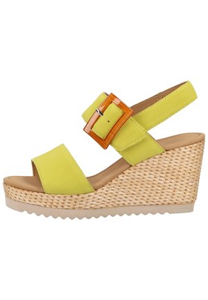Højhælede sandaletter / Højhælede sandaler - yellow