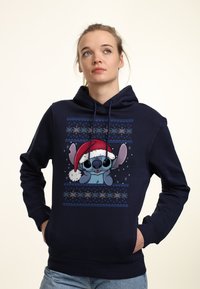 Disney LILO & STITCH HOLIDAY STITCH WEARING SANTA HAT - Bluza z kapturem