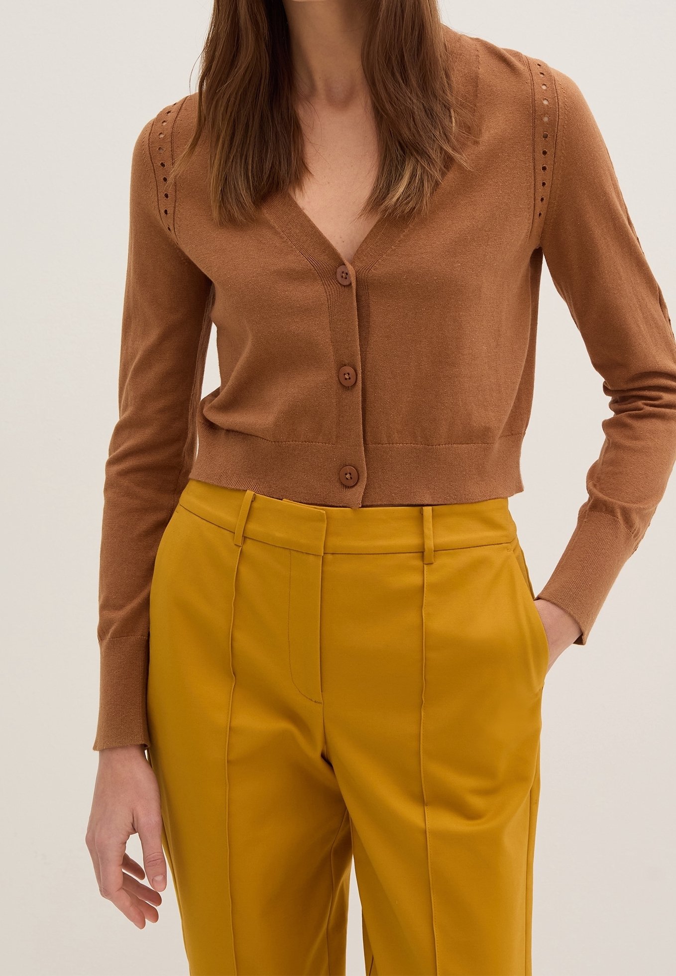 Pull&Bear - Pantalon rayé à taille élastique - Bleu marine