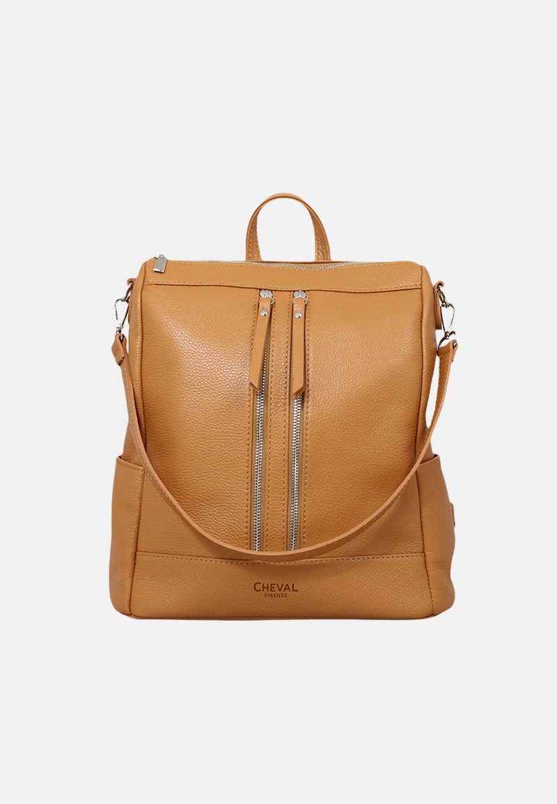 Mochila Amanda Cheval Firenze - Piel Auténtica Hecha En Italia, Apertura Trasera, Correa Ajustable