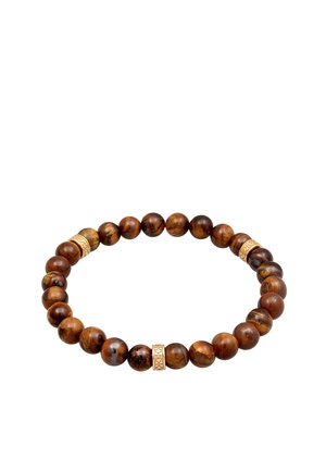 STONE BRACELET TIGER EYE - Bracelet - gold-coloured