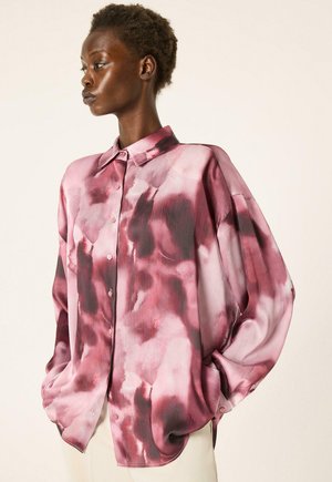 Touché Privé, PATTERNED SATIN SHIRT - Πουκαμίσα με κουμπιά - pink