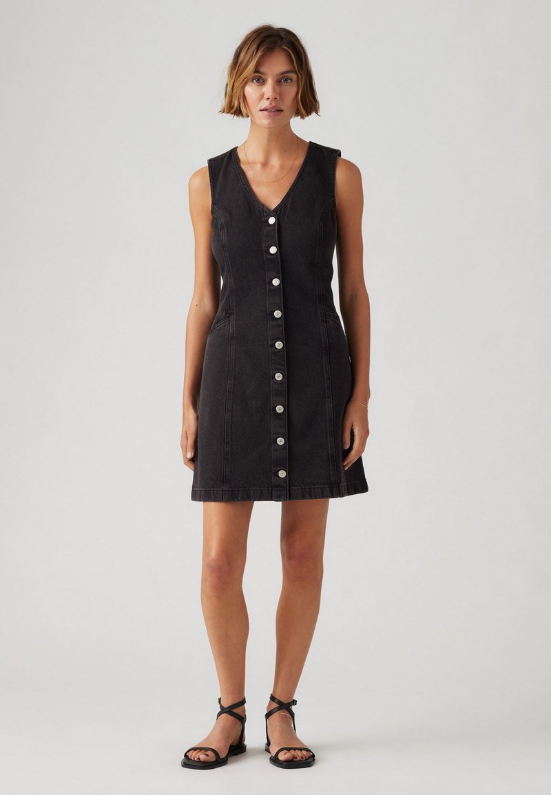 Levi's VIANNA VEST DRESS - Denim dress - capturing moments/black denim -  Zalando