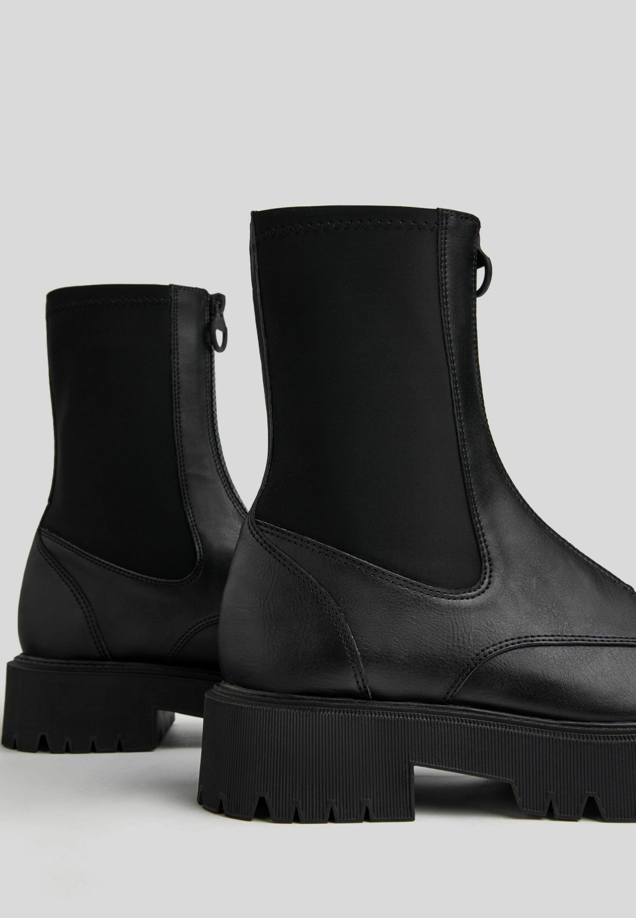 boots schwarz reißverschluss